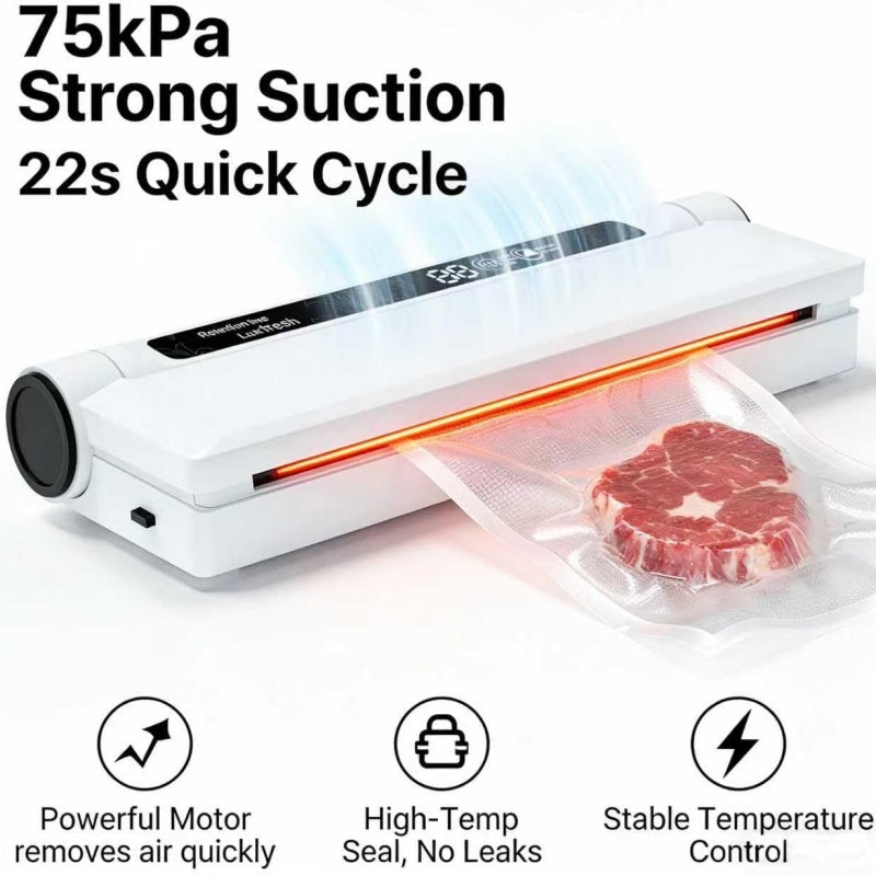 Vacuum Sealer Machine Food Saver Powerful Sealing System  20 Free Bags