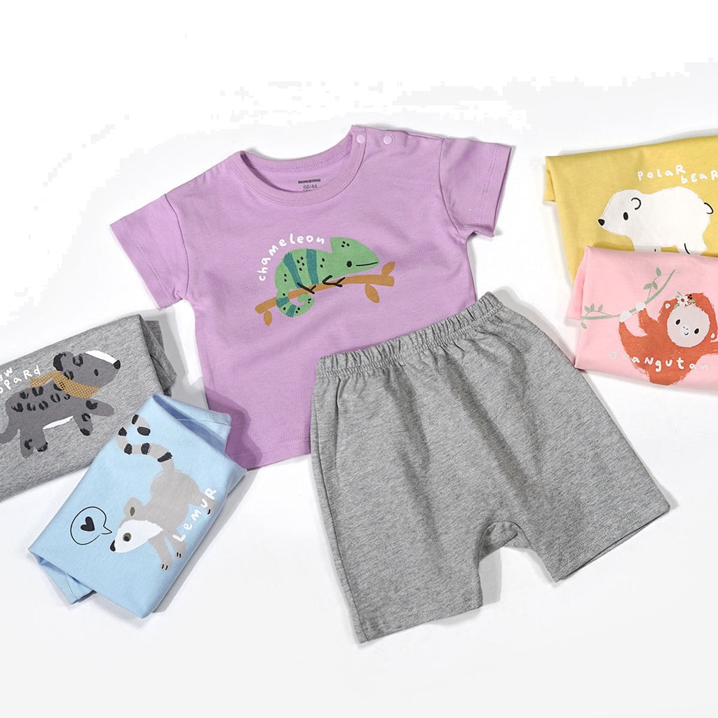 Western Style Baby Cotton Short-sleeved T-shirt Shorts Loose Suit For Men And Women