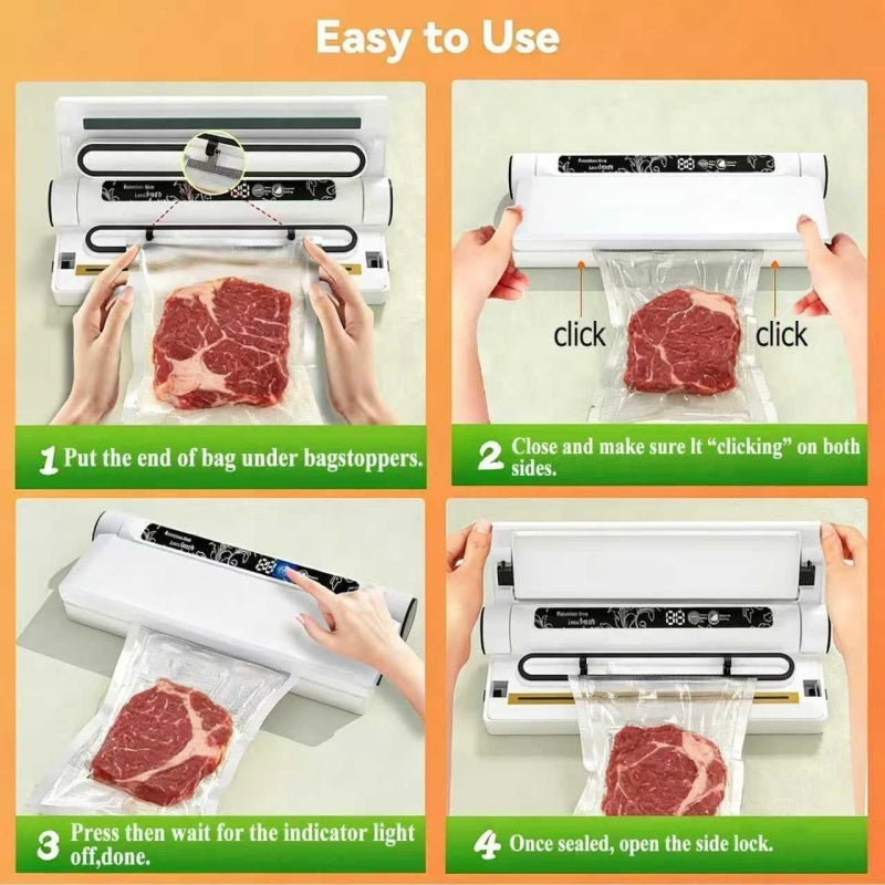 Vacuum Sealer Machine Food Saver Powerful Sealing System  20 Free Bags