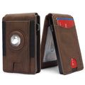 Flip-style Multi-card-slot Genuine Leather Mens Wallet
