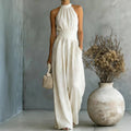 Sleeveless Halter Jumpsuit Loose-fitting