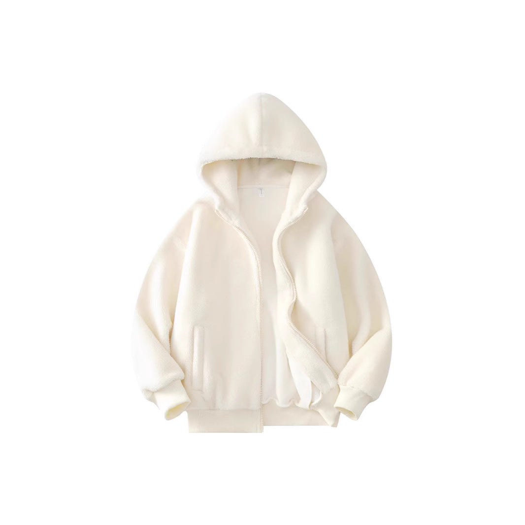 Women's Casual Fleece Cardigan Zip-Up Jacket