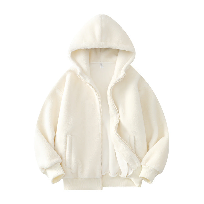Women's Casual Fleece Cardigan Zip-Up Jacket