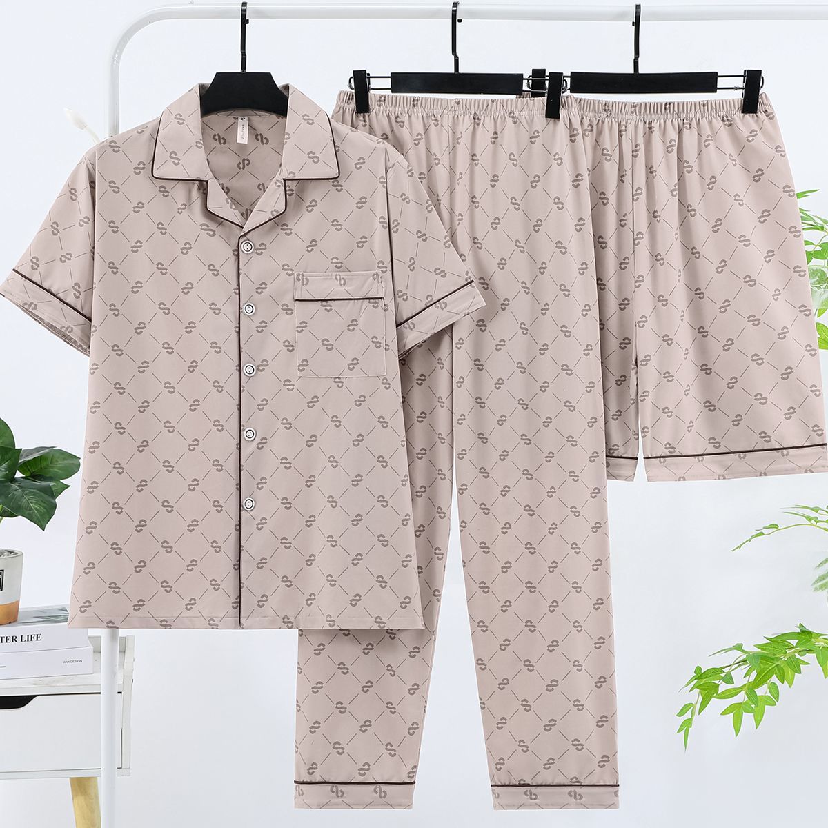 Men's Summer Short-sleeve Pants For Spring And Autumn