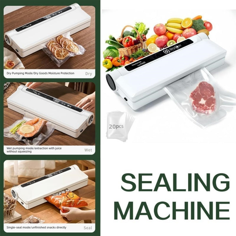 Vacuum Sealer Machine Food Saver Powerful Sealing System  20 Free Bags