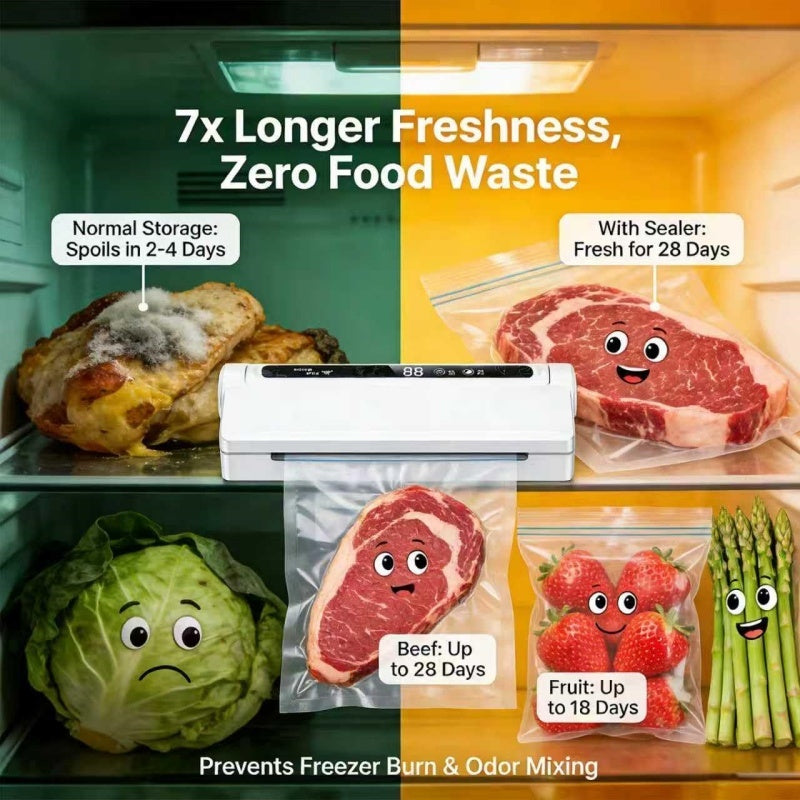 Vacuum Sealer Machine Food Saver Powerful Sealing System  20 Free Bags